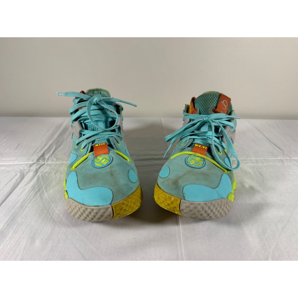 Adidas Harden Vol 6 Pulse Aqua Solar Yellow Basketball Shoes GV8703 Mens 7.5